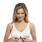 Carole Martin Front Adjustable Comfort Bra  - White