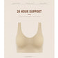 Slip-On Wireless Seamless Padded Bralette Comfort Bra - 24 Hour Support