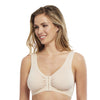 Carole Martin Full Freedom Front Closure Cotton Comfort Bra - Beige