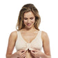 Carole Martin Full Freedom Front Closure Cotton Comfort Bra - Beige