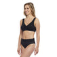Carole Martin Full Freedom Front Closure Cotton Comfort Bra - Black