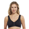 Carole Martin Full Freedom Front Closure Cotton Comfort Bra - Black