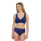 Carole Martin Full Freedom Front Closure Cotton Comfort Bra - Blue