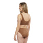 Carole Martin Full Freedom Front Closure Cotton Comfort Bra - Cafe