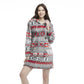 Women's Mid-thigh Hooded Plush Zippered Lounger