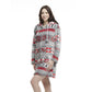 Women's Mid-thigh Hooded Plush Zippered Lounger