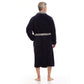 Men Bath Robe Soft Fleece Shawl Collar 2 tone Blue Grey