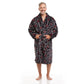 Men Bath Robe Soft Fleece Shawl Collar - Hockey