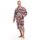 Men Bath Robe Soft Fleece Shawl Collar XOXO