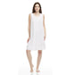 Women's Mid Calf Night Gown With Short Slit Sleeves