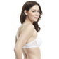 Underwire Push-Up Bra with Full Coverage and Padded Cups with Lace Wings
