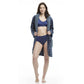 Women's Polka Dot Plush Shawl Collar Mid-Thigh Length Bath Robe