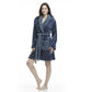 Women's Polka Dot Plush Shawl Collar Mid-Thigh Length Bath Robe