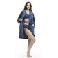 Women's Polka Dot Plush Shawl Collar Mid-Thigh Length Bath Robe