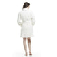 Women's Polka Dot Plush Shawl Collar Mid-Thigh Length Bath Robe